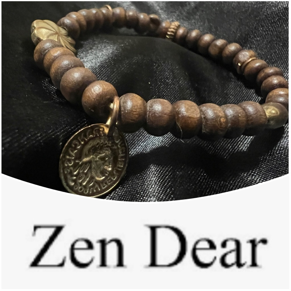 Zen Dear Unisex Natural Tigerwood Mala Beads Buddhist Prayer Bracelet